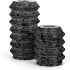 Candle Holders True Natural Travertine Stone 0.4" Thick Set of 2 Premium Marble